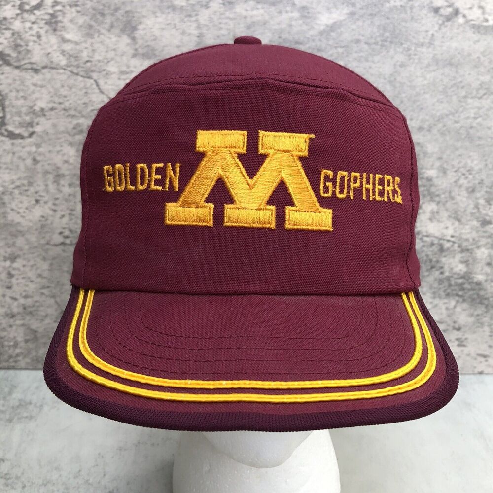 Vintage 90s UNIVERSITY OF MINNESOTA GOLDEN GOPHERS 5-PANEL HAT Snapback
